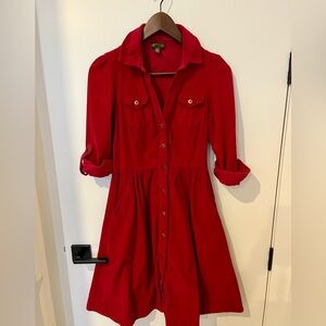 Anthropologie FEI corduroy pocket dress